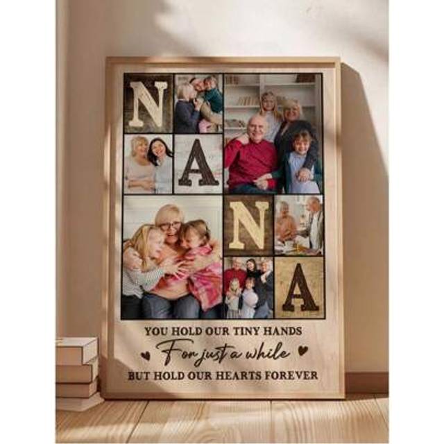 SHEIN 1 Style - Nana Custom Photo Canvas-Personalized Mom Collage Gifts, Mother&#39;s Day Canvas