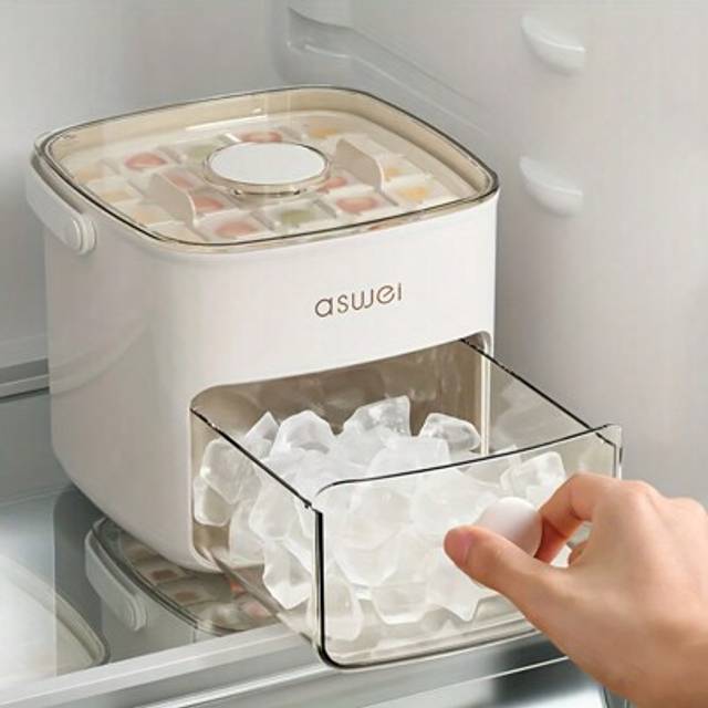SHEIN Reusable Non-Electric Ice Trays - Durable, Leak-Proof Silicone Ice Molds For Home Kitchen, Easy Fill & Release Design, Perfect For Cocktails, Beverage