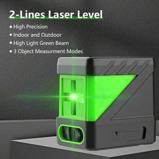 SHEIN 2 Lines Laser Level Self-Leveling Horizontal And Vertical Cross Super With L Stand
