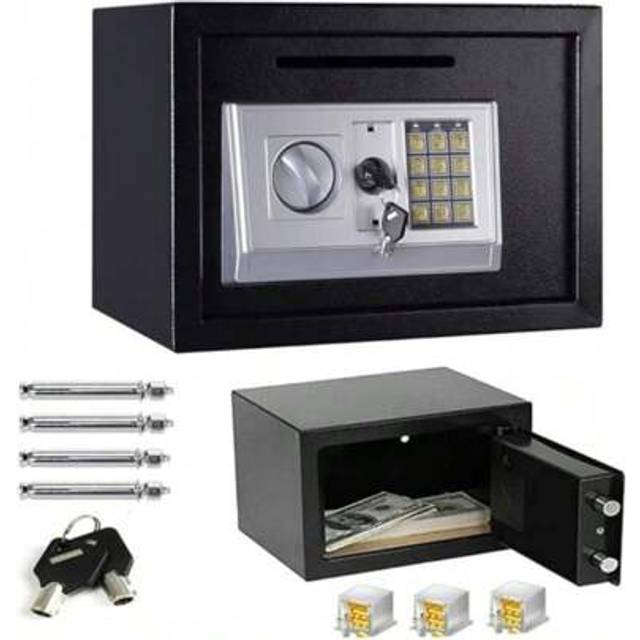 SHEIN 4.6L Digital Safe - Keyed Secure Secret Storage Wall Mounted Home Security Safe, 3 Colours, Steel Construction
