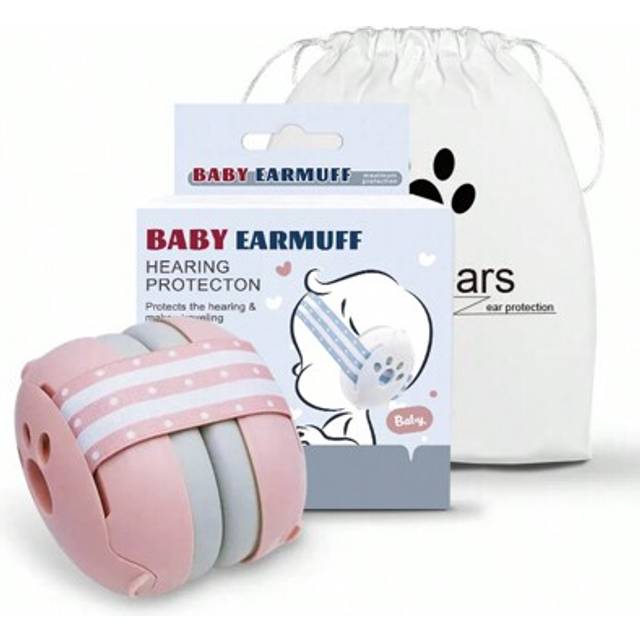 SHEIN Pink Baby Steps Learning Headphones Ear Protection And Noise Reduction For Infants, Preventing Hearing Damage And Improving Sleep Baby Shower Family D