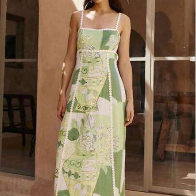 SHEIN Women&#39;s Spring And Summer Sleeveless Suspender Dress Graffiti Printed Casual Vacation Suspender Dress