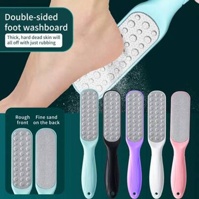 SHEIN Double-Sided Professional Foot File, Stainless Steel Callus Remover For Cracked Heels, Calluses, Dry Skin, Corn Removal, Foot Dead Skin Scraper