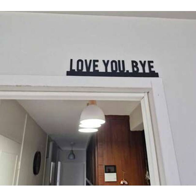 SHEIN 1PC Classic Metal &#34;LOVE YOU BYE&#34; Sign - Geometric Wall Art For Living Room, Indoor Wall Decor - Unique Home Decoration & Gift Idea For Valentine&#39;s Day