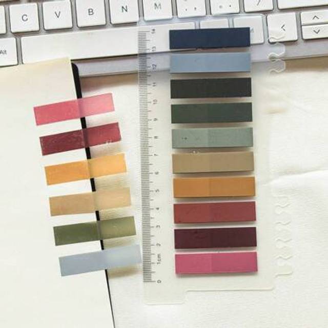 SHEIN 1 Pack 200pcs Full Color Autumn Harvest Index Stickers, Translucent Plastic PET Labels,School Supplies,Back To School