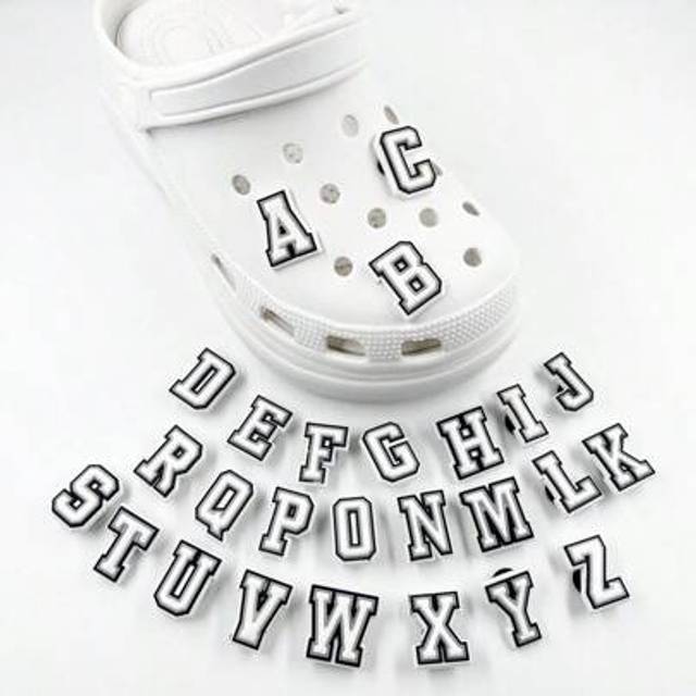 SHEIN 26pcs Letter Shoe Charms PVC Clog Charms For Shoe Decoration