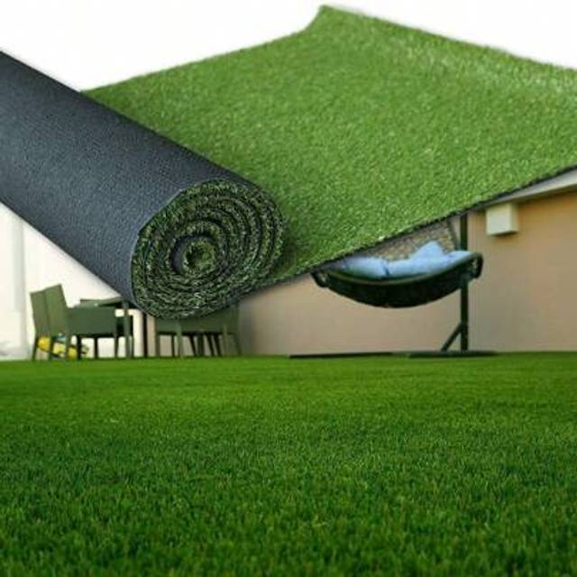SHEIN 1/2/3/4/5m Indoor/Outdoor Artificial Synthetic Fake Grass Turf Carpet, Realistic Artificial Grass Carpet Lawn Mat For Wedding, Patio, Balcony, Fence,