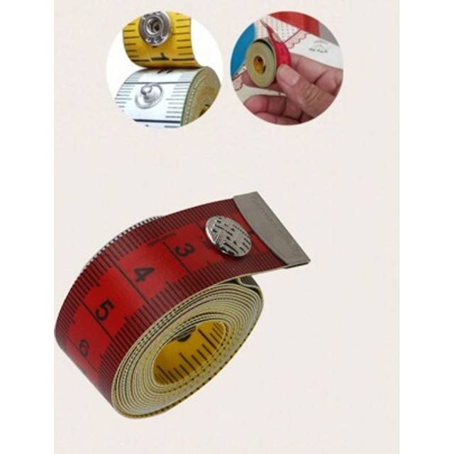 SHEIN 1pc 1.5m Soft Measuring Tape For Scale Fabric Craft Tape Measure Sewing Tailor Cloth Flexible Ruler For Weight Loss(Letter Print Random)