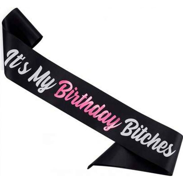 SHEIN It&#39;s My Birthday&#39; Sash - Soft Black Satin Sash- Happy Birthday Sash ForGirls, Sweet 16, 18th 21st 25th 30th 40th 50th Or Any Other Bday