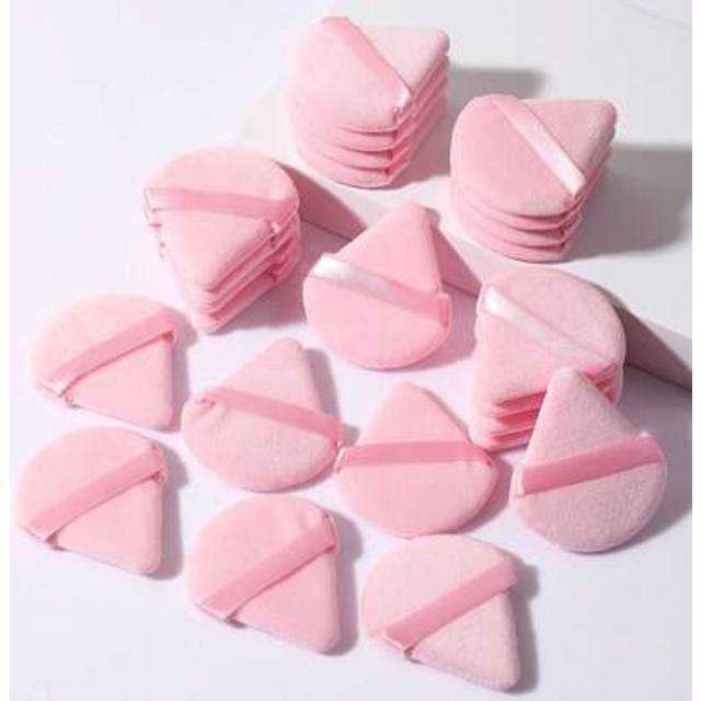 SHEIN 24pcs/15pcs/8pcs/5pcs Triangle Makeup Sponge For Loose Powder, Face Setting, Soft Makeup Blender Puff For Powder, Foundation, Blush, Beauty Cosmetic T