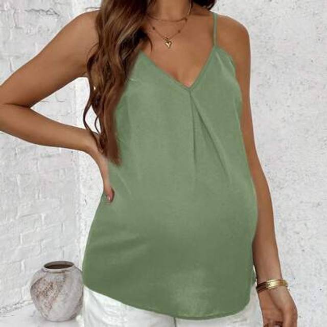 SHEIN Maternity Solid Color Casual Fashion Camisole For Summer