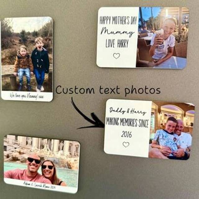 SHEIN Wedding Name And Date Fridge Magnet | Bespoke Fridge Decor | Photo Keepsake Magnet | Couples Gift | Custom Personalised Fridge Magnet