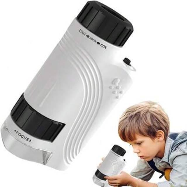 SHEIN Pocket Microscope For Kids - 2024 New Mini Scope Lighted Portable Microscope Toy Kid Handheld Microscope Hand Held Mini Scope Scientist Mini Scope Tod