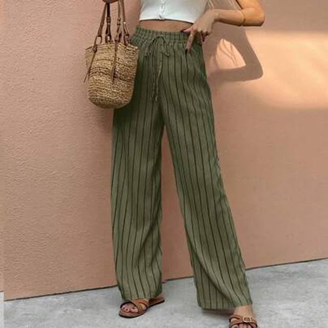 Serisse Women Waisted Straight Leg Loose Casual Pants,Business Casual Woman