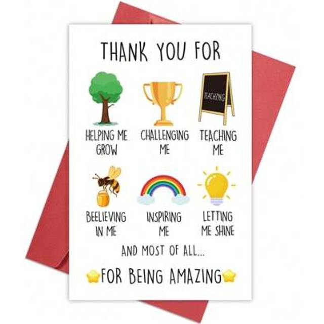 SHEIN 1pc Funny Teachers Day Card For Him Her, Cute Appreciation Card For Teacher, Birthday Card, Thank You Card, NurseryTeacher CardSchool Leaving Card