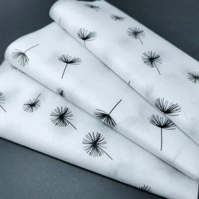 SHEIN Black Dandelion Gift Wrapping Tissue Paper, Suitable For Gift Wrapping, Floral Bouquet, Apparel, Arts & Crafts, DIY, Packaging Bags, Birthday, Wedding