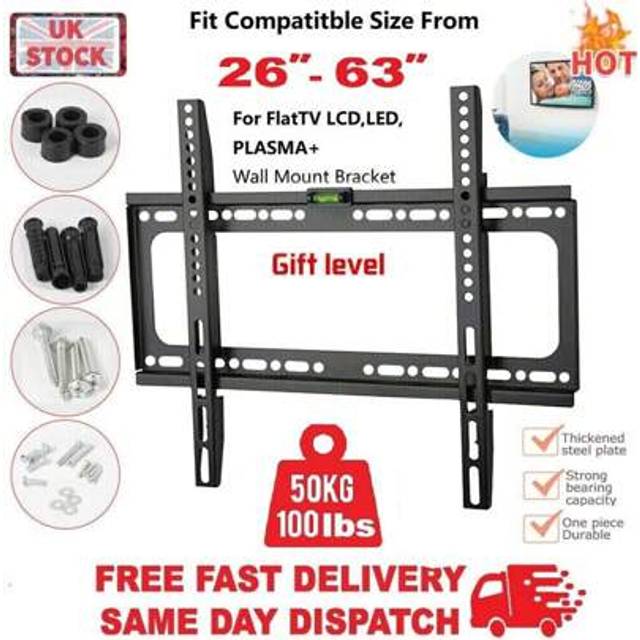 SHEIN TV WALL BRACKET MOUNT SLIM FOR 26 30 32 40 42 50 63 INCH FLAT 3D LCD LED PLASMA