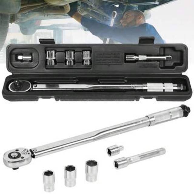SHEIN 28-210Nm Torque Wrench Extension Adjust 1/2&#34; 3/8&#34; Drive Square Socket