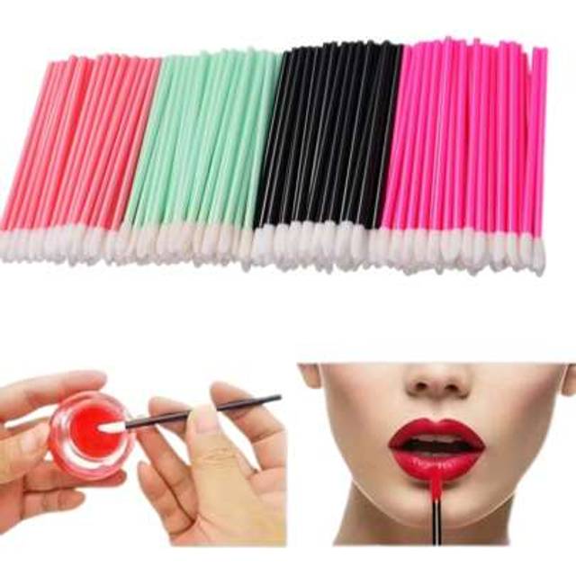 SHEIN Disposable Lip Brush Stick/Mascara Brush, Eyelash Cleaning Swab Stick, Makeup Brush For Eyelash Salon, Small Comb, Eyebrow Brush, Lipstick & Lip Mask