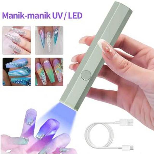SHEIN Portable Handheld Ultraviolet Lamp For Gel Nail Dryer, LED UV Light Nail Polish Curing Lamp Flashlight