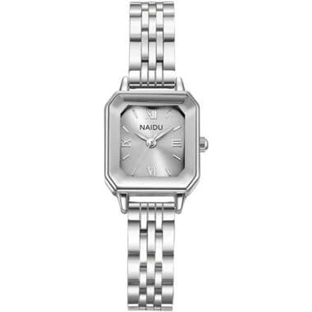 SHEIN 1pc Women&#39;s Elegant Casual Alloy Strap Square Small Dial Quartz Watch