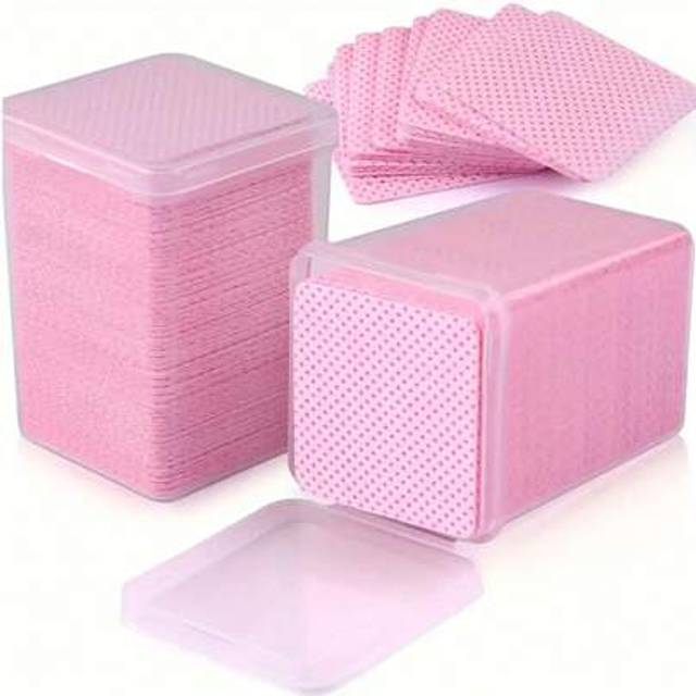 SHEIN 2000/1000/200pcs Nail Wipes - Professional Lint-Free Nail Polish Remover Pads, UV Gel Cleansing Tissues, Unscented Manicure Prep And Finish Nail Art C