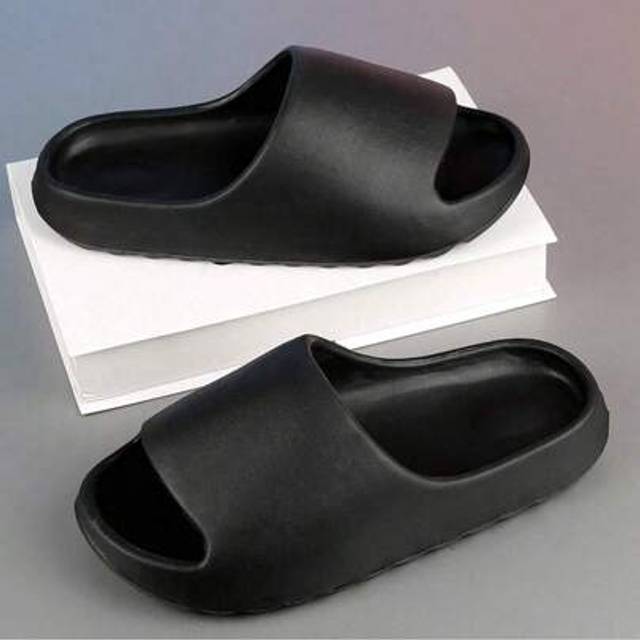 SHEIN Women&#39;s & Men&#39;s Versatile Solid Color Lightweight Fashion Non-Slip EVA Thick Bottom Comfortable Casual Strap Slide Sandals, Suitable For Beach/Indoor/
