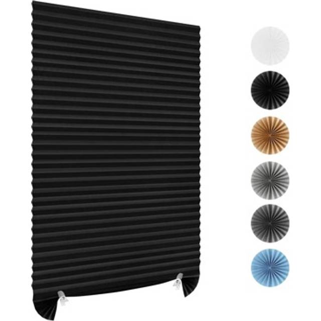 SHEIN 1pc Solid Color Cordless Pleated Fabric Temporary Sun Shade Blind, Suitable For Room Office Bedroom Kitchen Bathroom