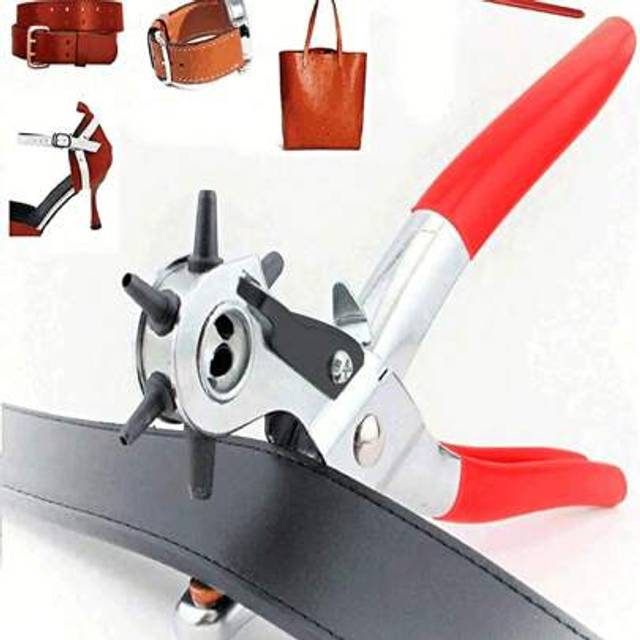 SHEIN 1pc Professional Leather Hole Punch Tool - For Punching Holes On Belts, Watch Bands, Handbag Straps Etc. - Precision Multi-Size Fabric And Leather Pun