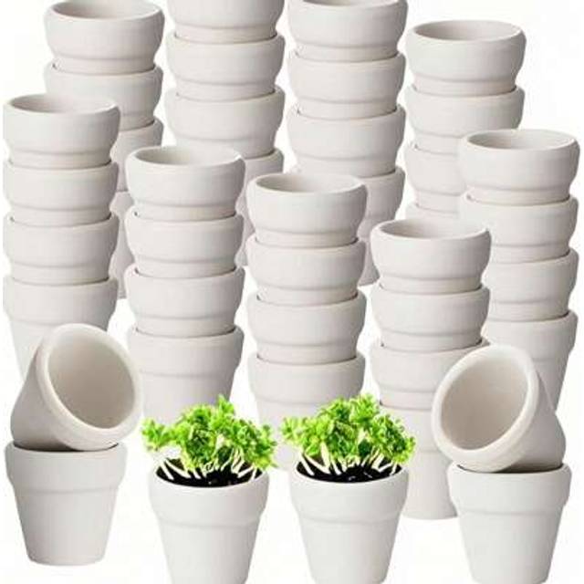 SHEIN 6pcs/1pc-Mini Terracotta Planter - Ceramic Planter For Succulents, Cacti And Handicrafts - Perfect For Windowsill Gardening, Wedding Gifts And Spring