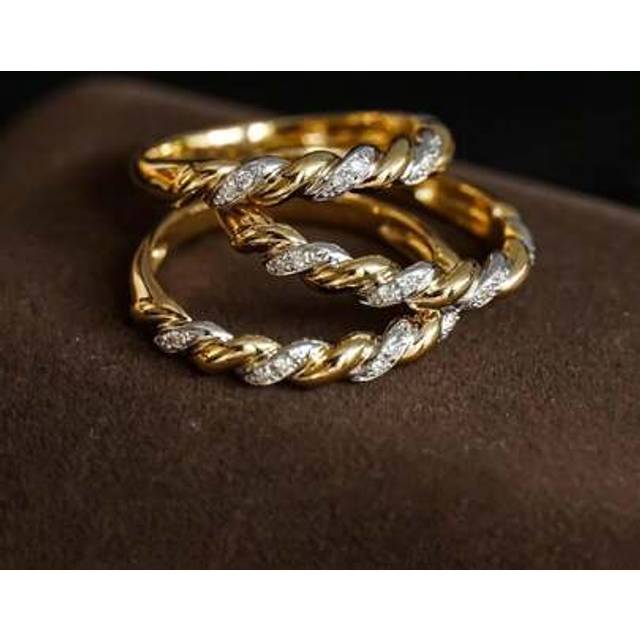 SHEIN 1pc Retro 18K Gold Color Twisted Rope Ring, Fashionable Minimalist Luxury S925 Sterling Silver Ring, Suitable For Women&#39;s Daily Wear, Ideal For Valent