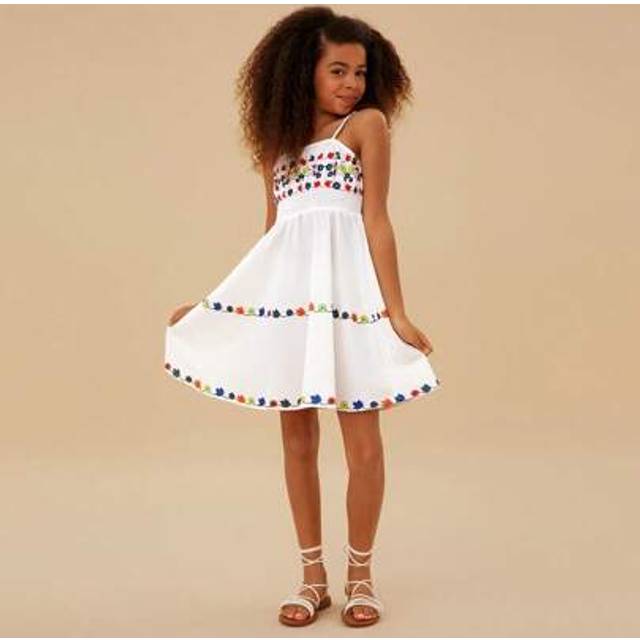SHEIN Tween Girl Woven Floral Print Sleeveless Casual Vacation Dress, Mommy And Me Matching Outfits (3 Pieces Sold Separately)