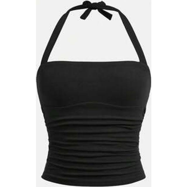 SHEIN Teen Girl&#39;s All-Match, Casual, Versatile, Strappy, Ruffled, Bowknot Decorated Fitted Camisole Top For Spring/Summer