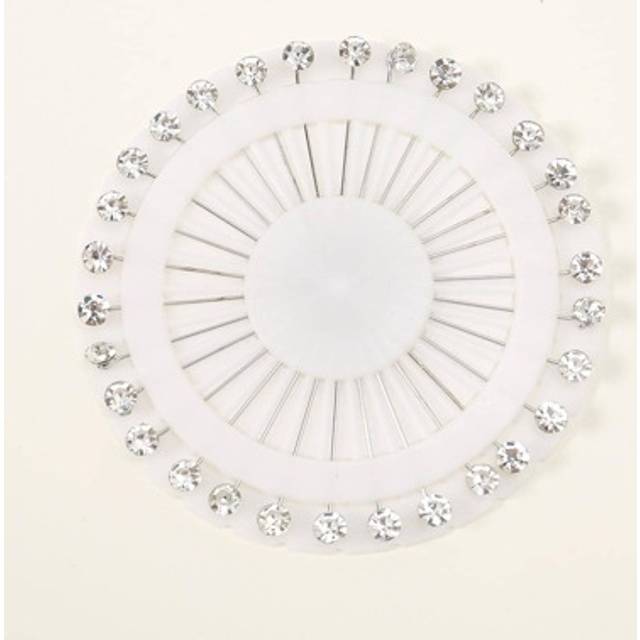 SHEIN 30pcs Crystal Rhinestone Scarf Clips Pins, Fashion Brooches For Women Accessories Women