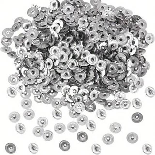 SHEIN Light 12.5mm Metal Candle Wick Sustainer Tabs, For Candle Making, Candle DIY
