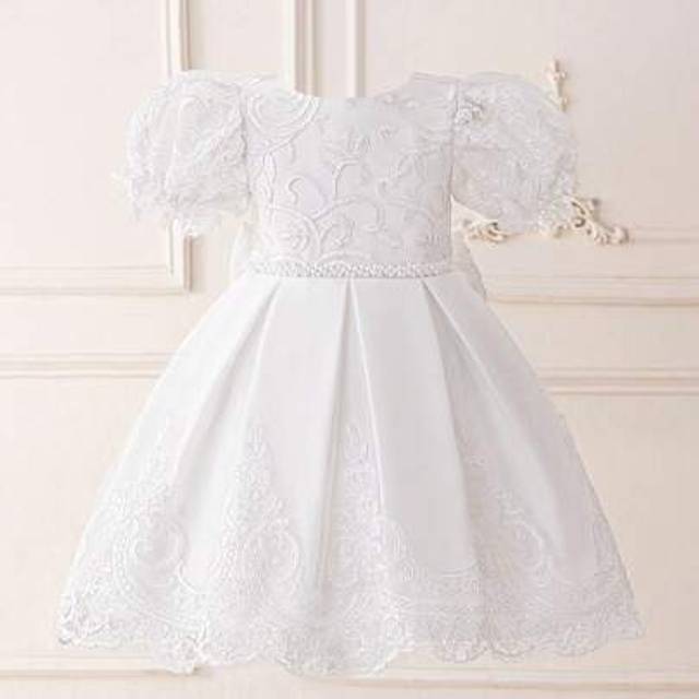 SHEIN Young Girls&#39; Round Collar Embroidered Tulle Elegant Party Dress, Suitable For Flower Girl, Wedding, Performance, Fabric & Floral Pattern Randomly Dist