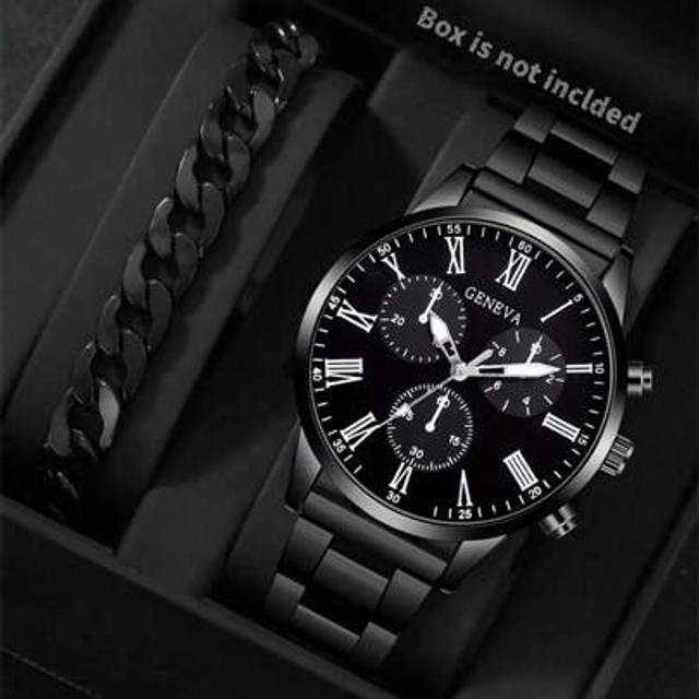 SHEIN 1 Set 2pcs Men&#39;s Casual Minimalist Quartz Wristwatches