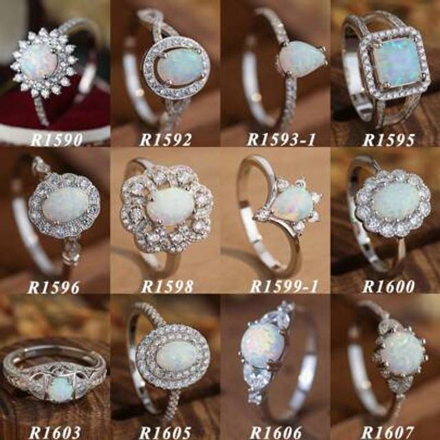 SHEIN 1pc S925 Sterling Silver Natural Australian Opal Cubic Zirconia Assorted Shapes Ring, Suitable For Women&#39;s Daily Wear, Elegant & Luxury Gift For Valen