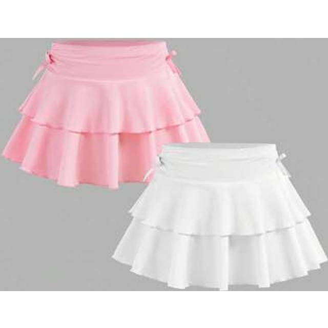 SHEIN 2pcs/Set Tween Girls Casual Slip-Proof Leggings And Mini Skirt Set