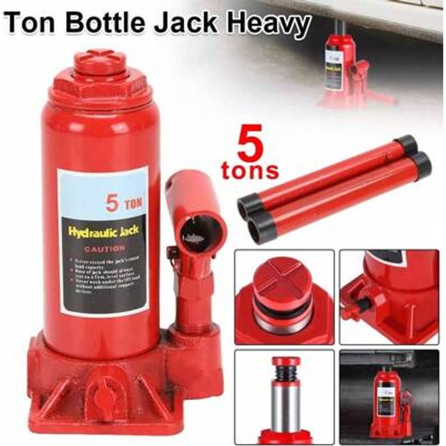 SHEIN 5 Ton Bottle Jack Heavy Duty Hydraulic Lifting Ram Car Van Boat Truck Caravan
