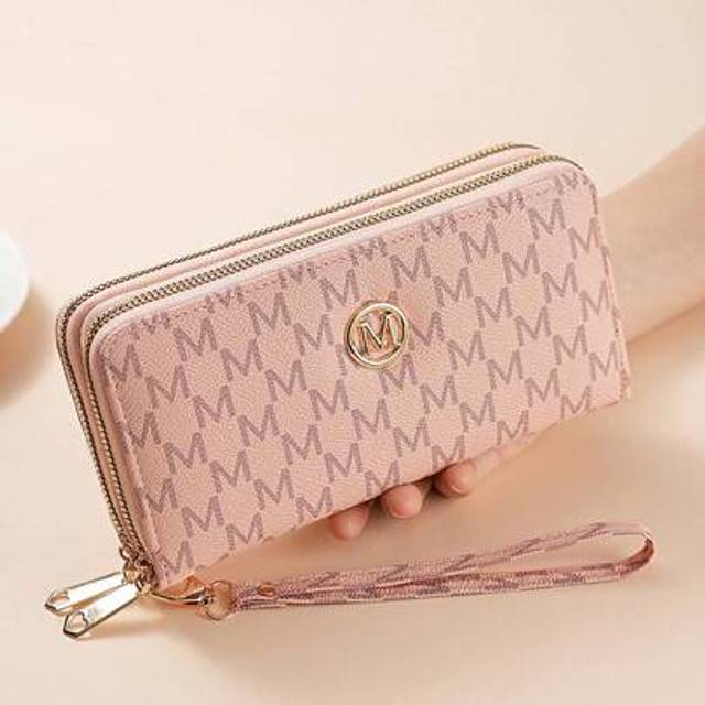 SHEIN New Vintage Fashion Print Women Wallet Korean Style Zipper Long Ladies Phone Purse Fashionable Handbag Card Holder For Women Wallet Mini Wallet Purse