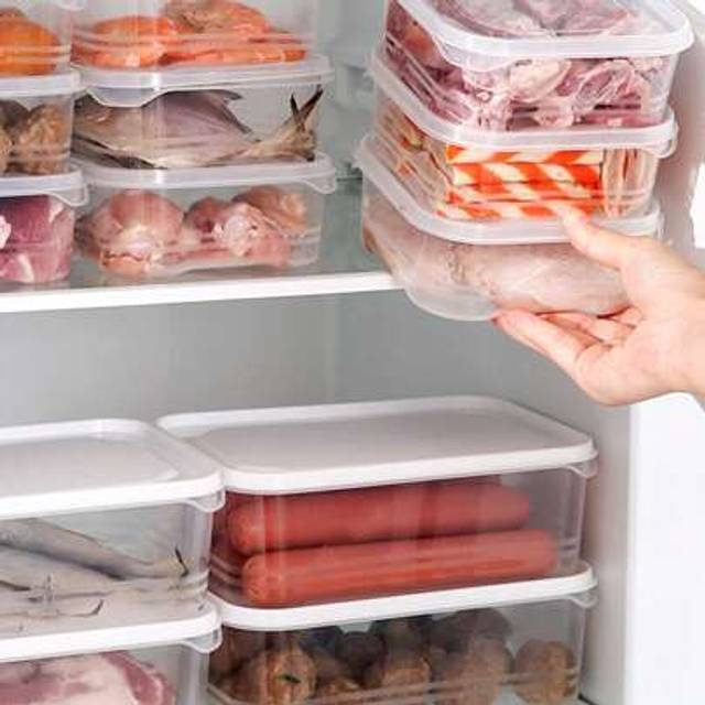 SHEIN 1/3pcs Refrigerator Food Storage Containers With Lids, Stackable Airtight Sealed Boxes For Kitchen Meat, Fruit & Vegetable Preservation Christmas Gift