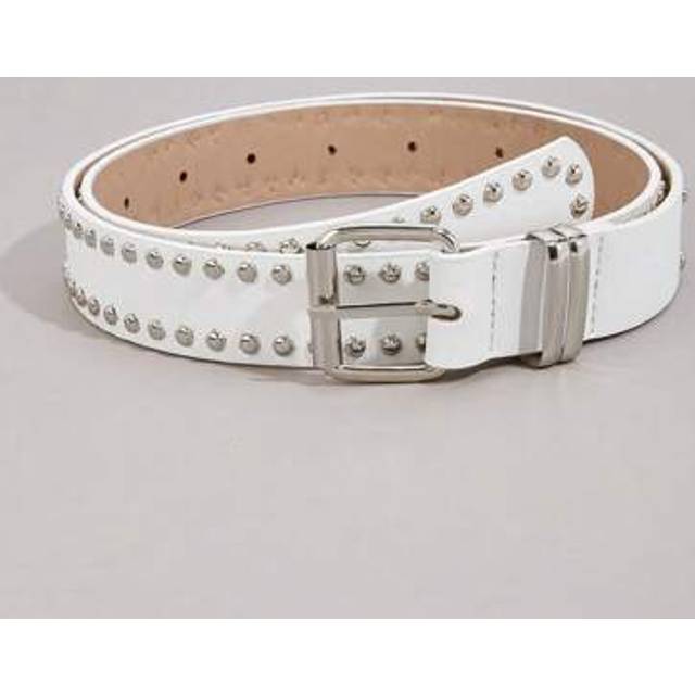 SHEIN 1pc Punk Metal Cowboy Belt, PU Leather Women Waist Belt