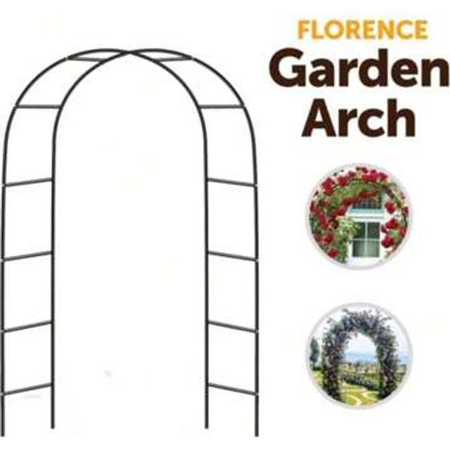 SHEIN 7.9FT Garden Arch Trellis Arched Balloon Climbing Plant Metal Tubular Archway