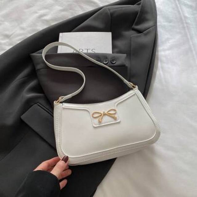 SHEIN Elegant Crescent-Shaped Underarm Shoulder Bag For Women, Chic Casual Fashion, Solid Color Underarm Bag