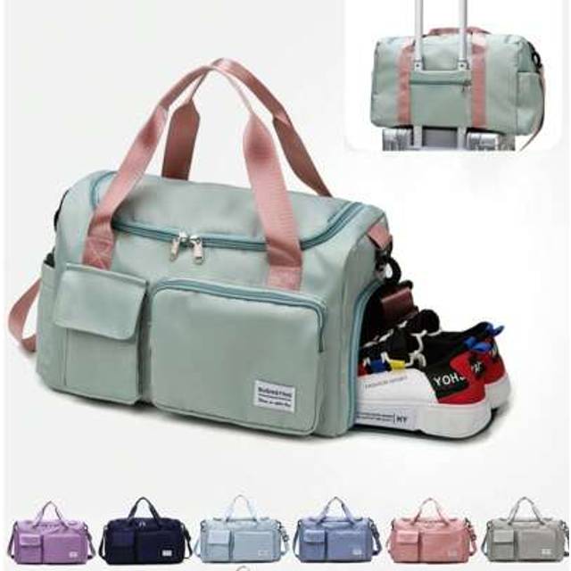 SHEIN Sport Gym Bag For Women Men Shoulder Crossbody Bag, With Shoes Compartment And Wet Dry Storage Pockets Workout Fitness Yoga Pilates Swim Beach Luggage