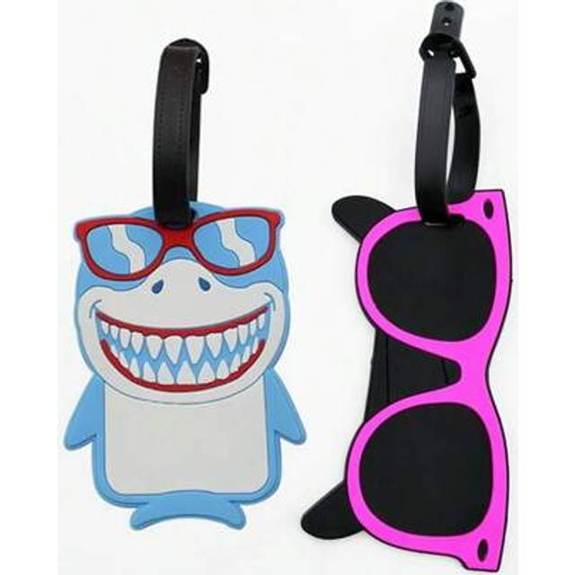 SHEIN 1 Piece Soft Rubber Luggage Tag Hanging Tag Suitcase Tag With Name ID Cards Anti-Lost Cute PVC Travel Accessories For Flight For Women For Boys For Gi