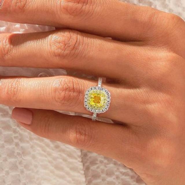 SHEIN 1pc 925 Sterling Silver Square Brilliant Cut Engagement Ring Fine Wedding Ladies Jewelry For Women Classic Zirconia Ring Fine Jewelry Wedding Ring Bri