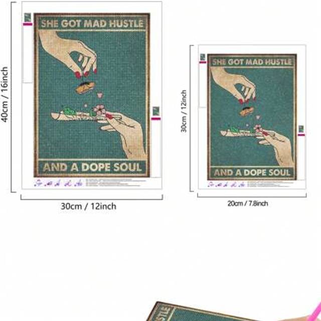 SHEIN |5D DIY Diamond Painting|Vintage Diamond Painting Kits,Breathe Into Our Souls. Diamond Painting For Adults Poster Wall Decor, Home Decor Diamond Paint