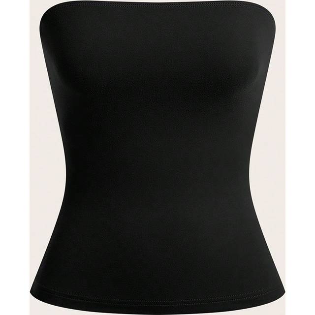 SHEIN 3pcs/Set Casual Solid Color Knit Bandeau Top For Women